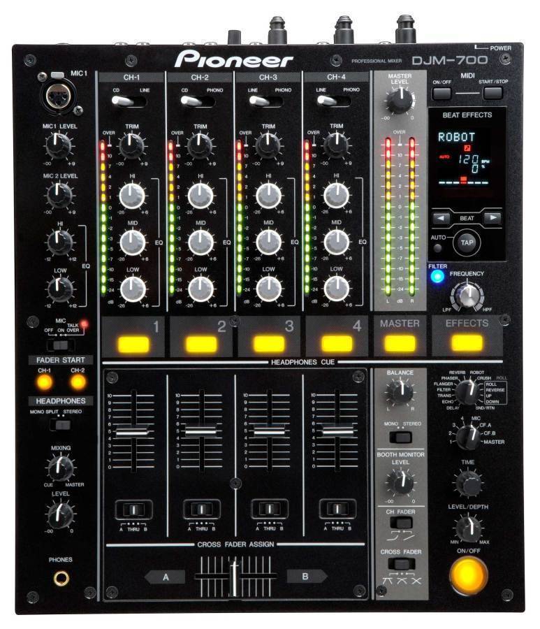 Pioneer DJ - DJM-700 4-Channel DJ Mixer In Black